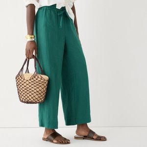 JCrew Wide leg Seaside Pant in Emerald